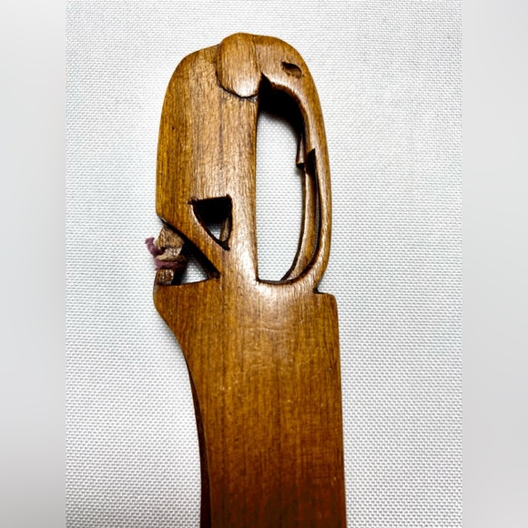 Wooden Elephant Spoon/Fork Made In Kenya 8” set of 2 - Picture 4 of 8